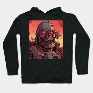 Post Apocalyptic Wastelands Cyborg Commando Exterminator Hoodie